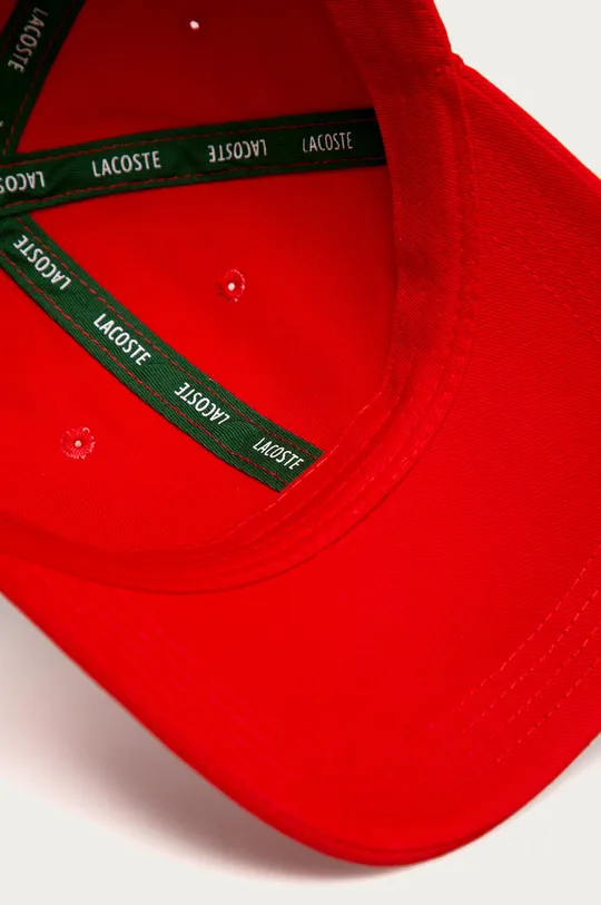 red Lacoste beanie