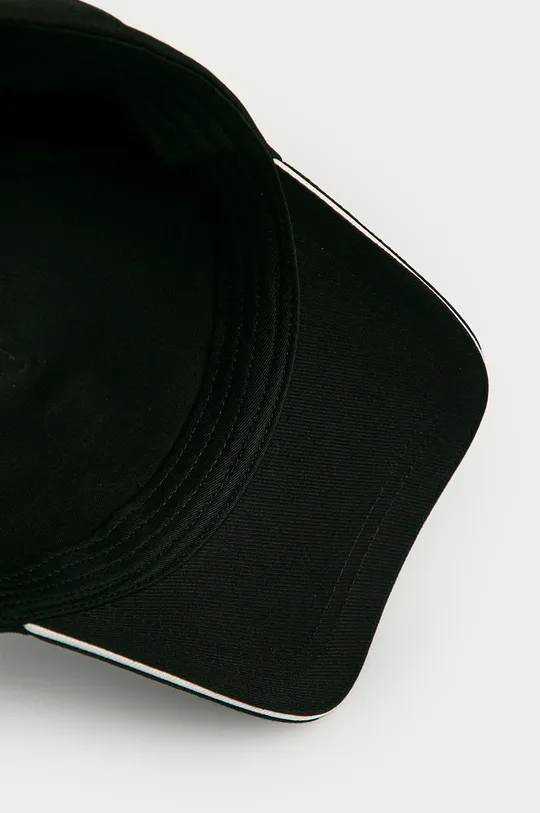 μαύρο Βαμβακερό καπέλο του μπέιζμπολ Emporio Armani