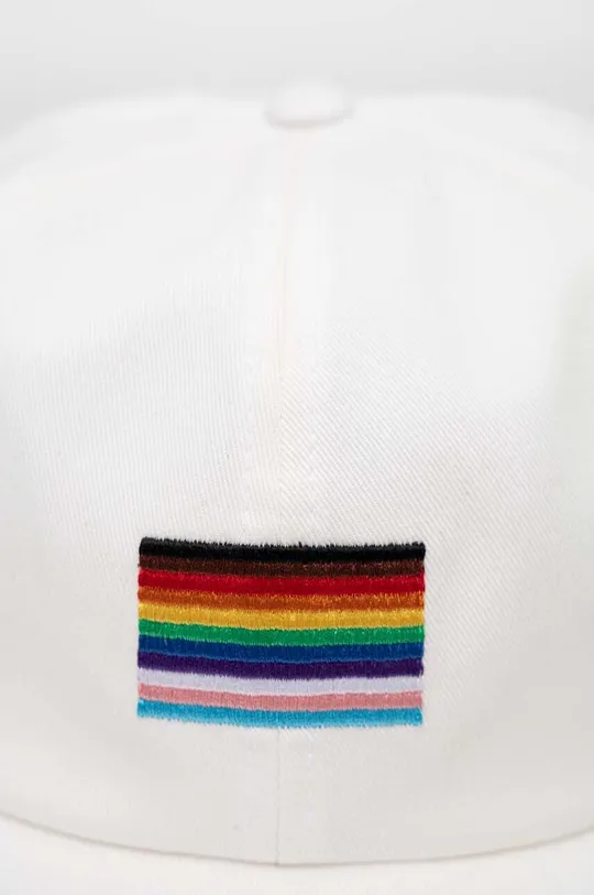 Βαμβακερό καπέλο του μπέιζμπολ Vans λευκό