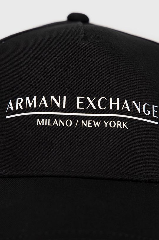 Armani Exchange czapka bawełniana czarny