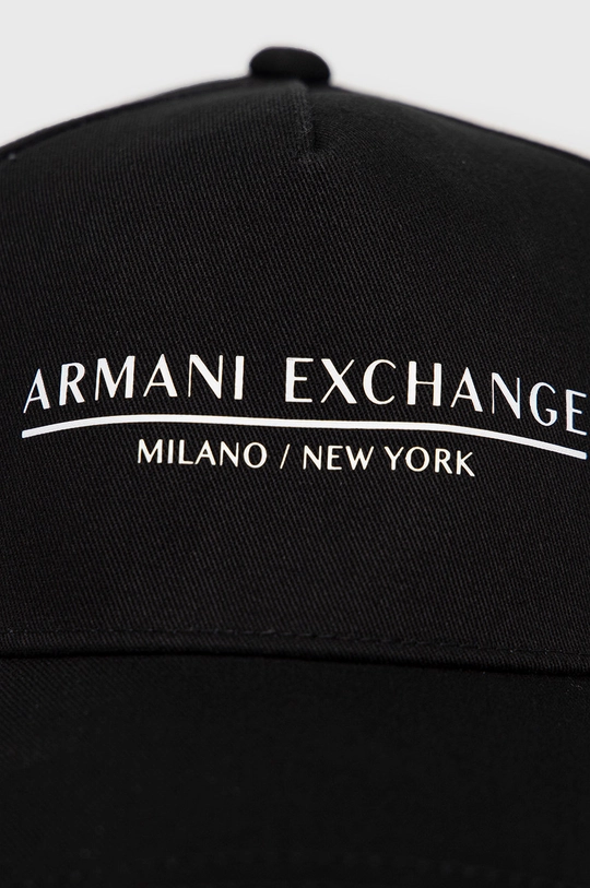 Бавовняна кепка Armani Exchange чорний