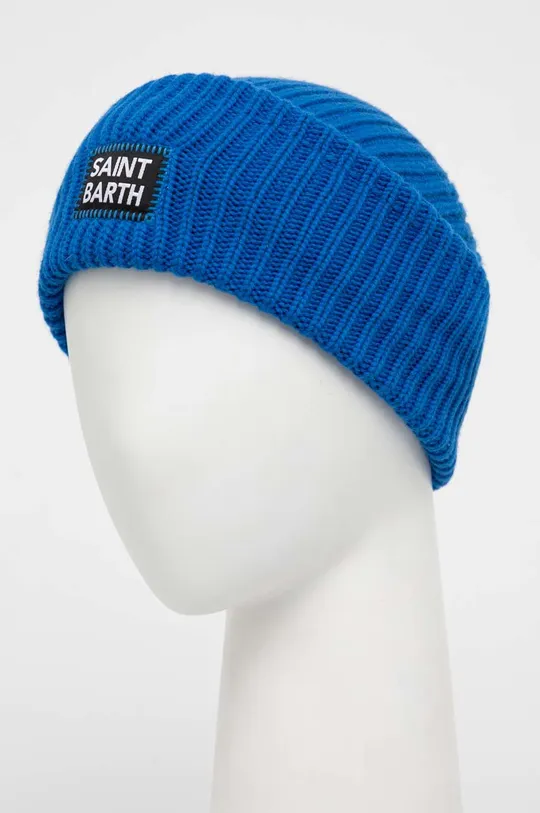 MC2 Saint Barth czapka z domieszką wełny niebieski
