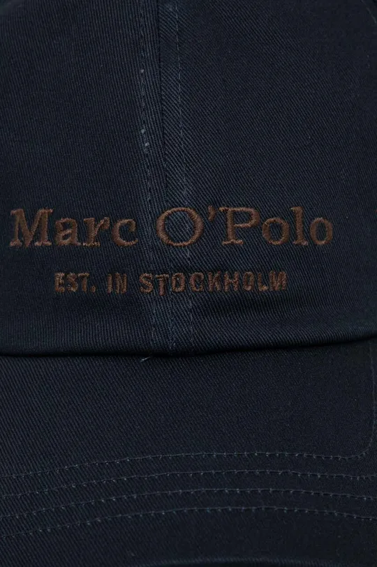 Marc O'Polo czapka z daszkiem bawełniana granatowy
