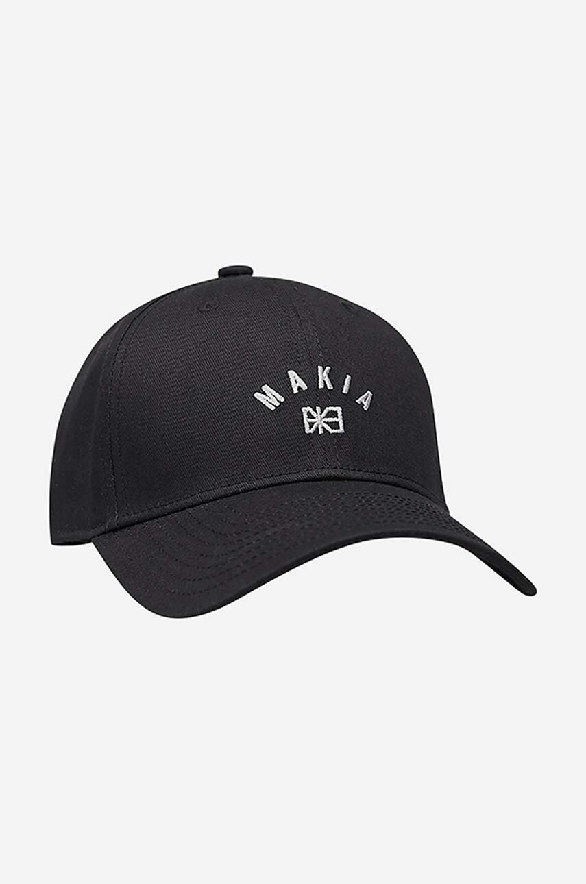 black Makia cotton baseball cap Men’s