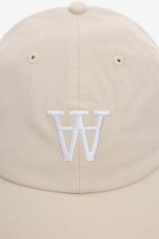 Βαμβακερό καπέλο του μπέιζμπολ Wood Wood Eli AA λευκό