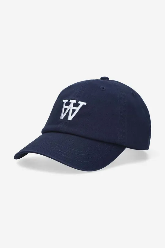 σκούρο μπλε Βαμβακερό καπέλο του μπέιζμπολ Wood Wood Eli AA Ανδρικά