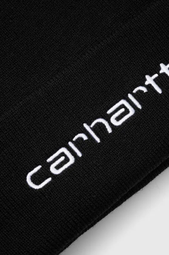 Carhartt WIP czapka Script Beanie I030884 BLACK/WHITE czarny