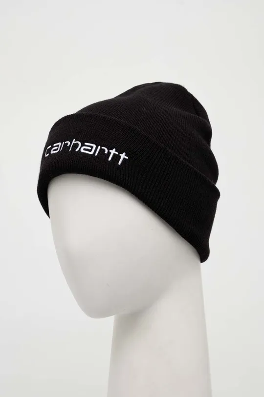 Carhartt WIP czapka Script Beanie I030884 BLACK/WHITE 100 % Akryl