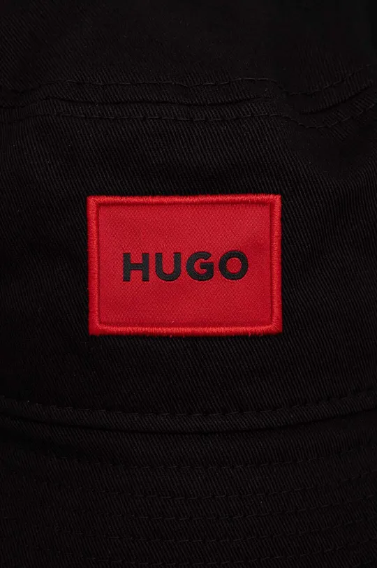 Bombažni klobuk HUGO črna