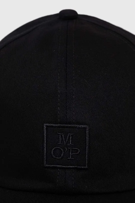 Βαμβακερό καπέλο του μπέιζμπολ Marc O'Polo μαύρο