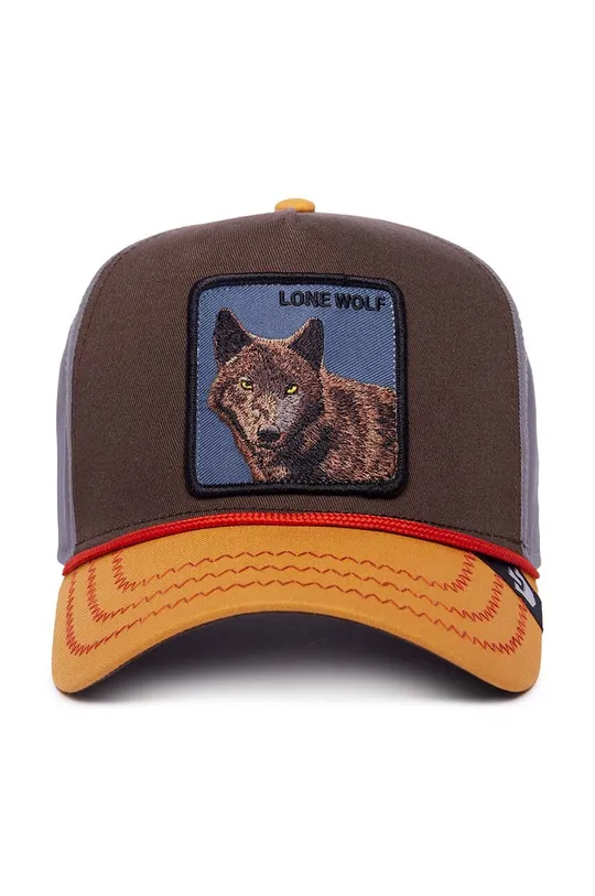 Goorin Bros czapka z daszkiem bawełniana Lone Wolf brązowy