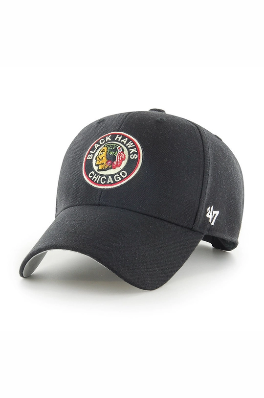 czarny 47brand czapka Chicago Blackhawks Unisex