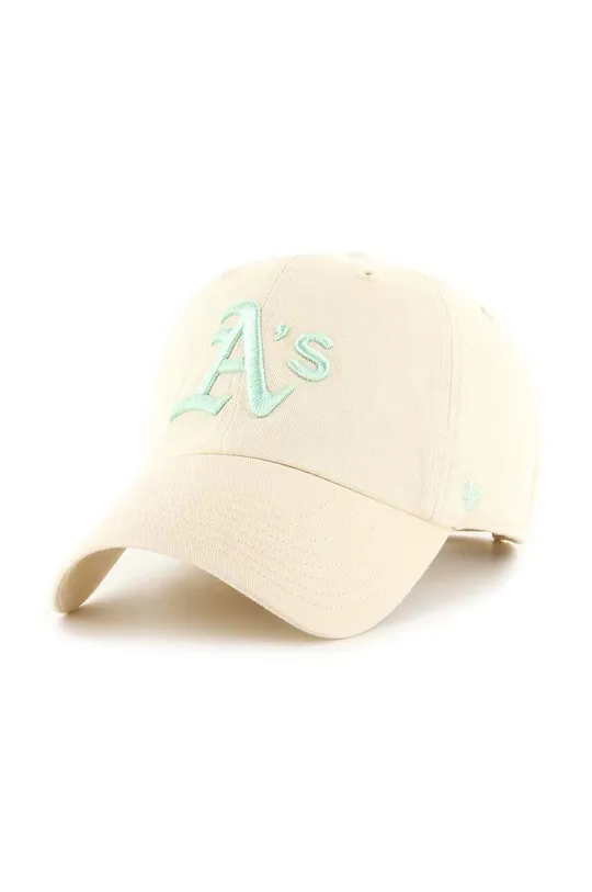 beżowy 47brand czapka z domieszką wełny MLB Oakland Athletics Unisex