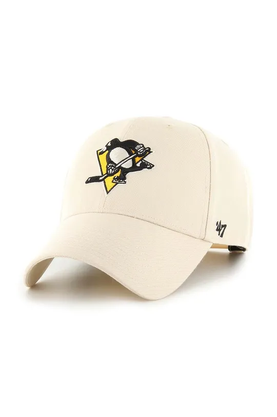 бежевий Кепка з домішкою вовни 47brand NHL Pittsburgh Penguins Unisex