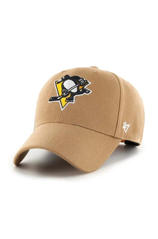 бежевый Кепка из смесовой шерсти 47 brand NHL Pittsburgh Penguins Unisex
