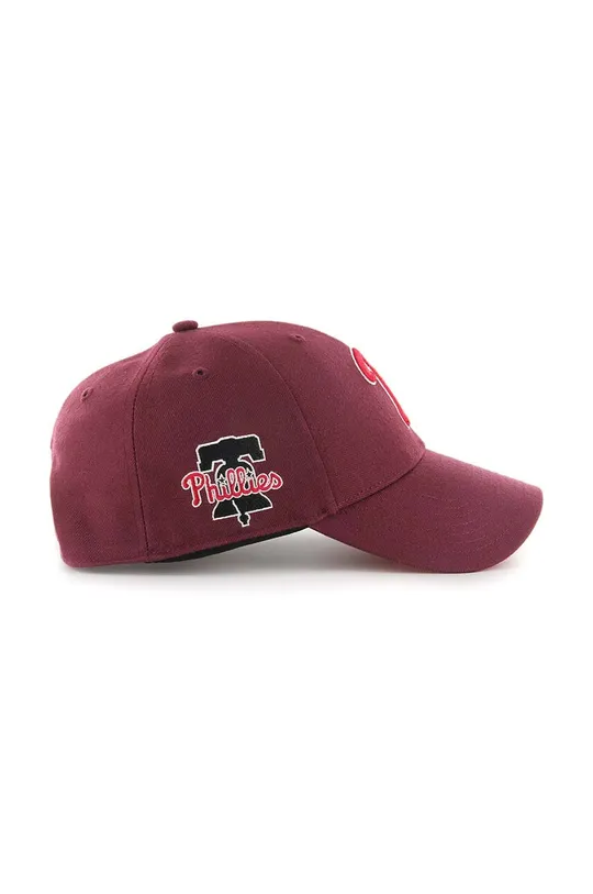 μπορντό Βαμβακερό καπέλο του μπέιζμπολ 47brand MLB Philadelphia Phillies