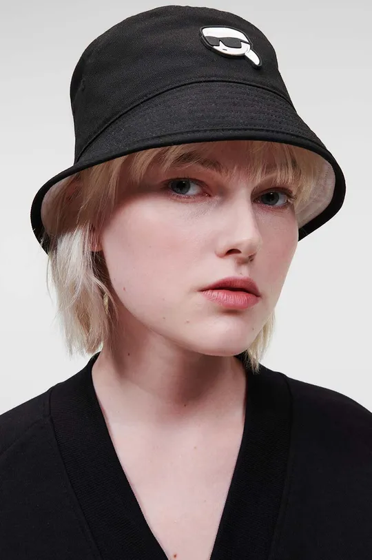 Obojstranný bavlnený klobúk Karl Lagerfeld