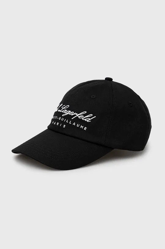 czarny Karl Lagerfeld czapka z daszkiem Unisex