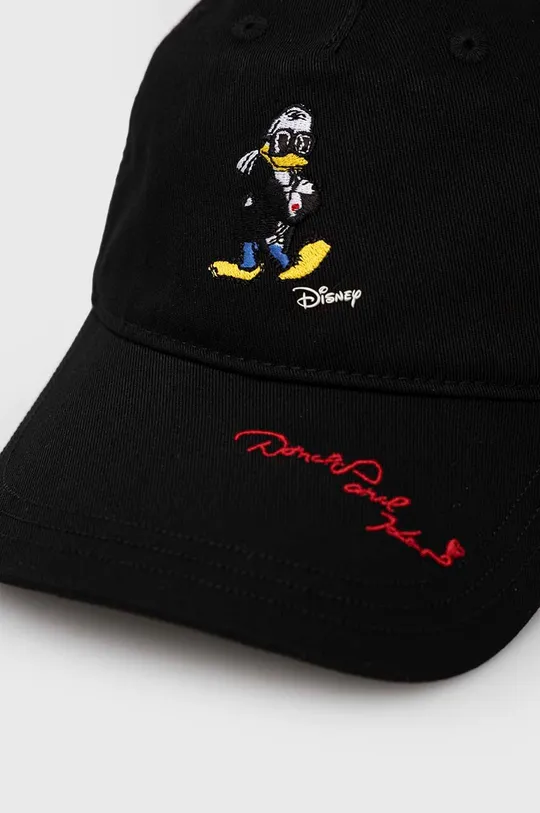 Βαμβακερό καπέλο του μπέιζμπολ Karl Lagerfeld x Disney μαύρο