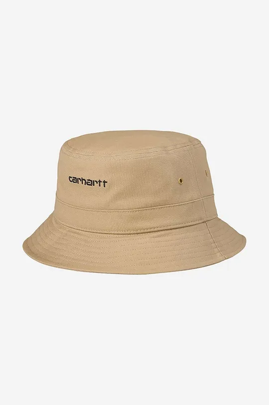 Бавовняний капелюх Carhartt WIP бежевий