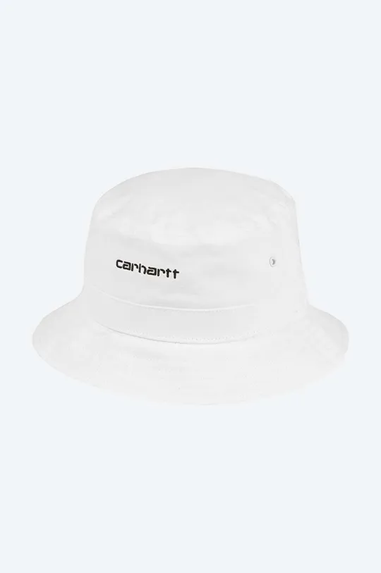 alb Carhartt WIP pălărie din bumbac Script Unisex