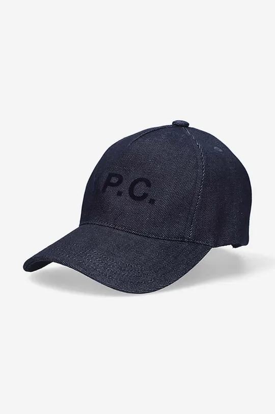 тъмносин Шапка с козирка A.P.C. Casquette Eden Унисекс