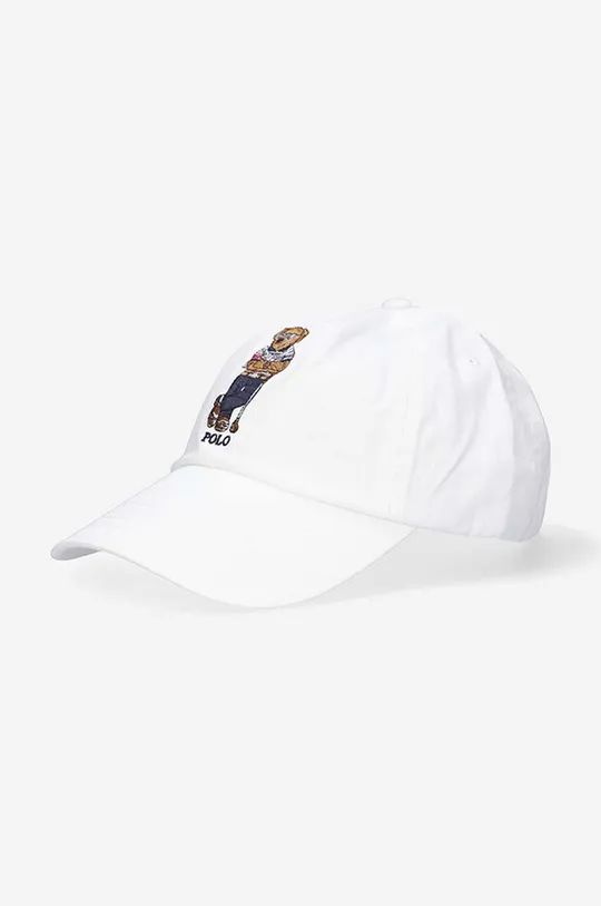 alb Polo Ralph Lauren șapcă de baseball din bumbac Unisex