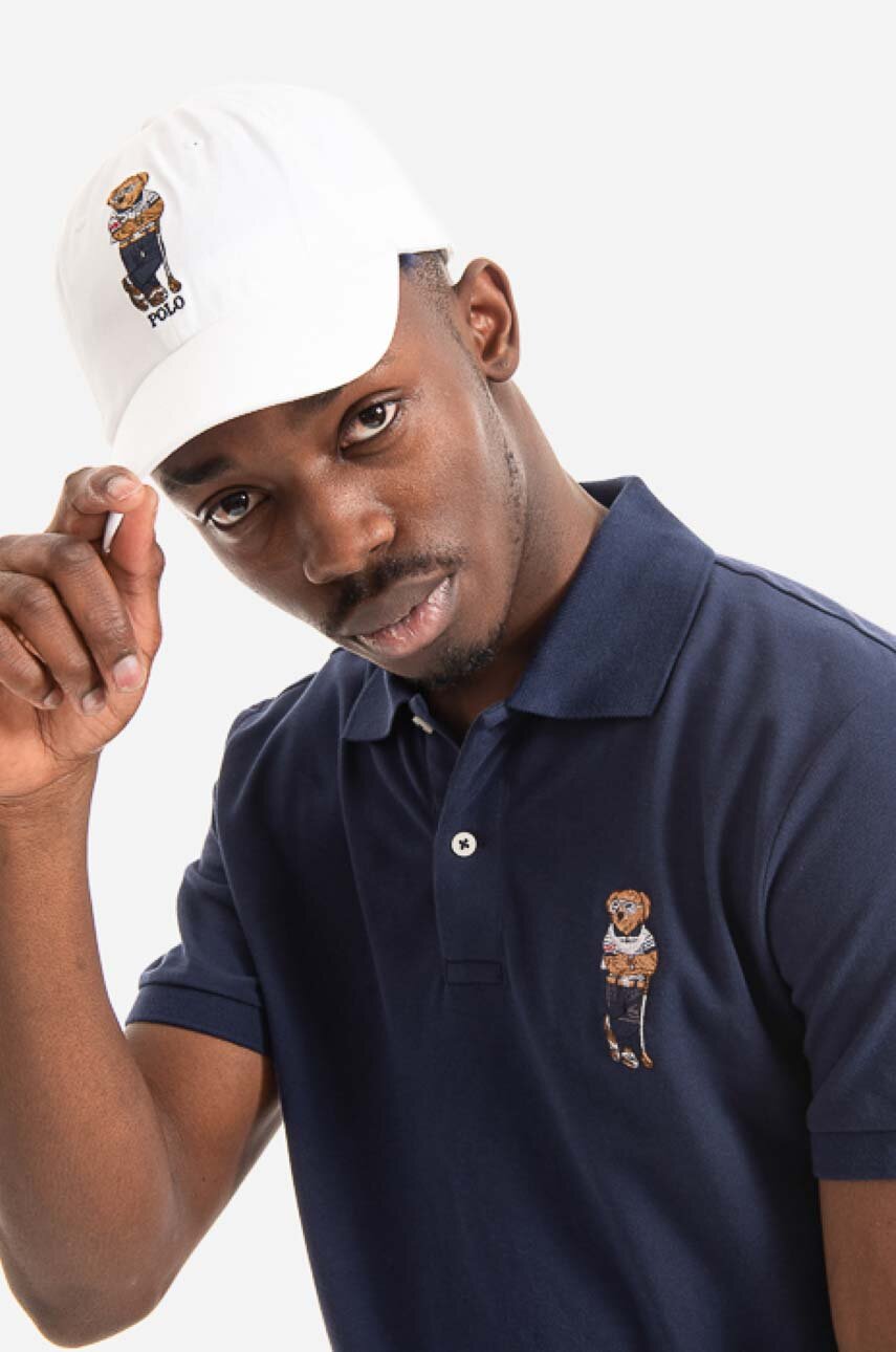 Bavlněná baseballová čepice Polo Ralph Lauren bílá