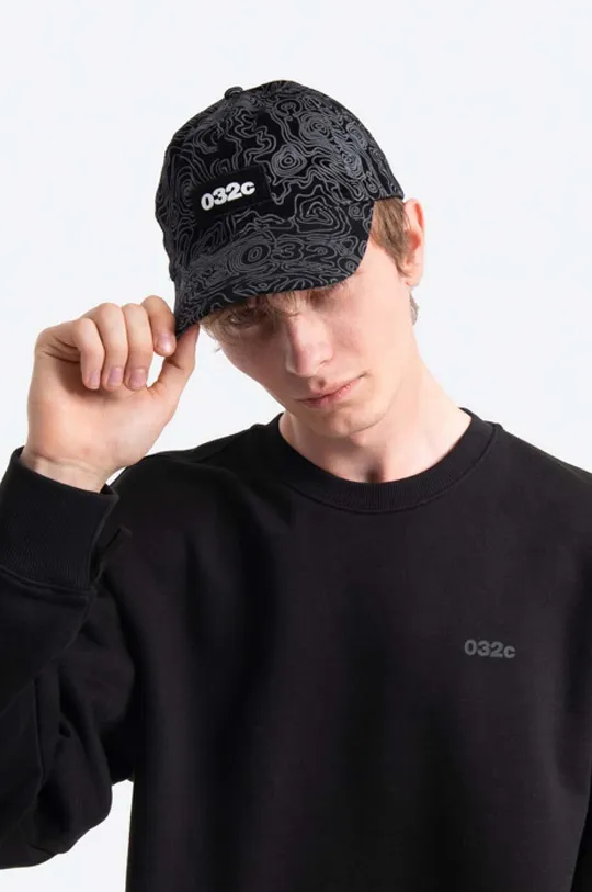 032C cotton baseball cap Topos Print black