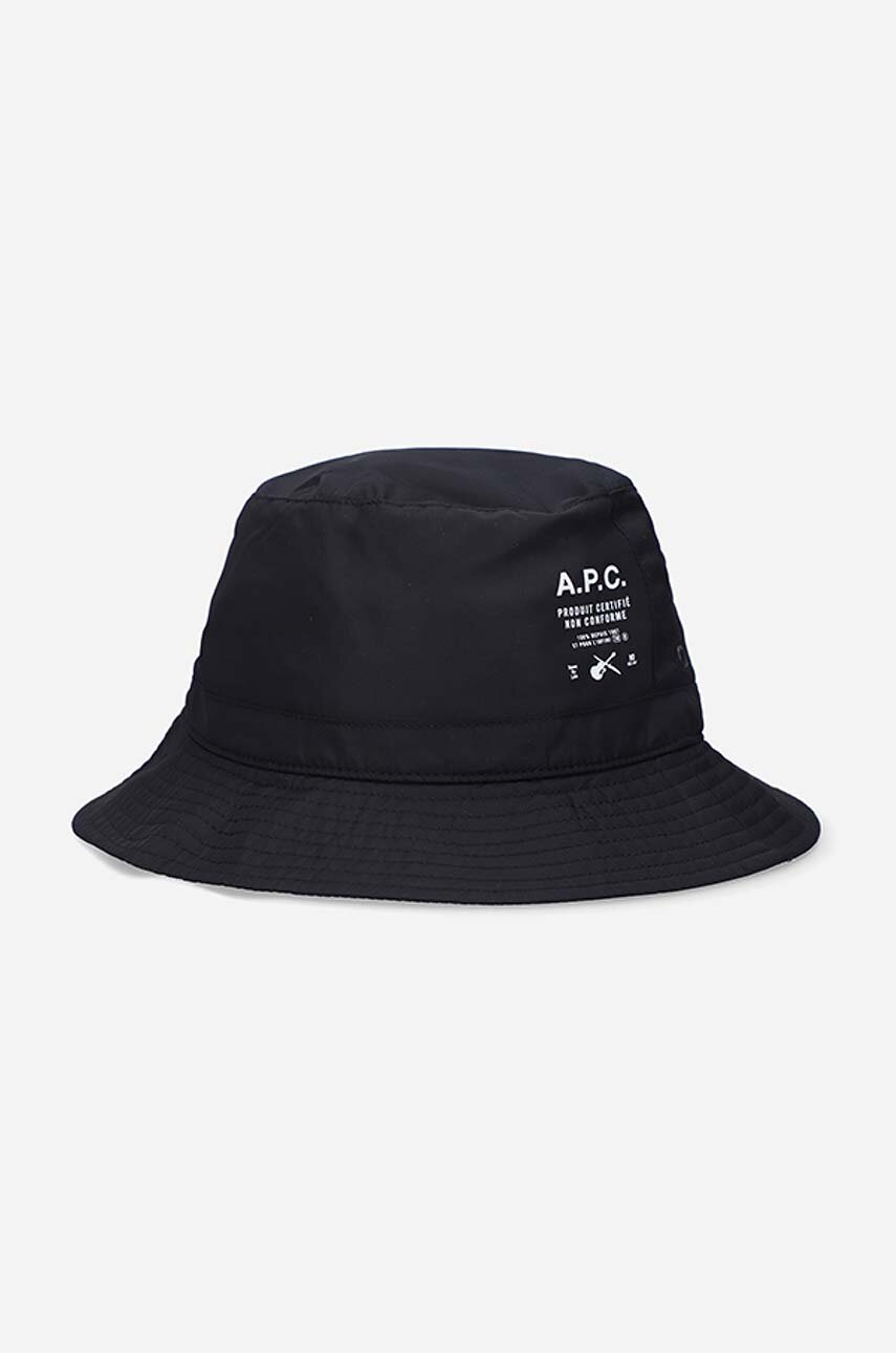 černá Klobouk A.P.C. Bob Mark Unisex