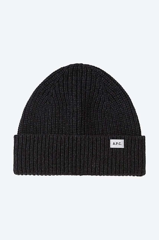 negru A.P.C. căciulă de lână Bonnet New Billie Unisex