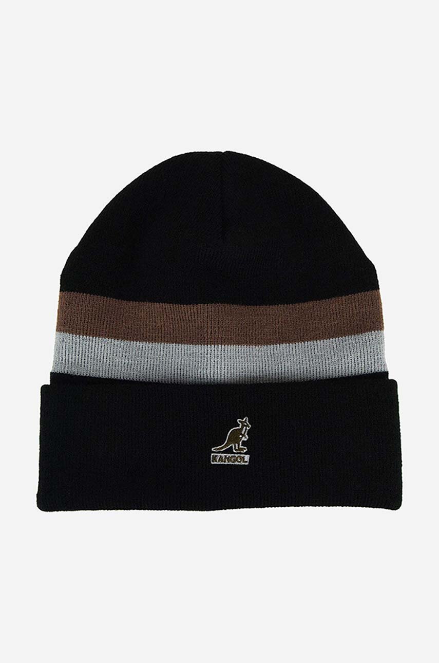 μαύρο Καπέλο Kangol Dual Stripe Beanie Unisex