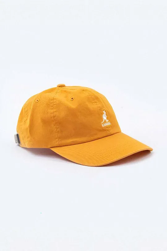 pomarańczowy Kangol czapka z daszkiem bawełniana Washed Baseball
