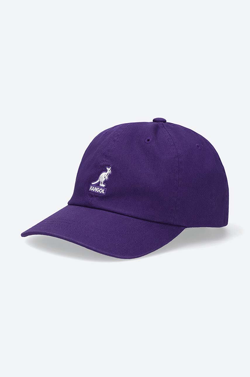 fialová Bavlněná baseballová čepice Kangol Washed Baseball Unisex