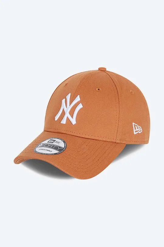 hnědá Bavlněná baseballová čepice New Era New York Yankees Unisex