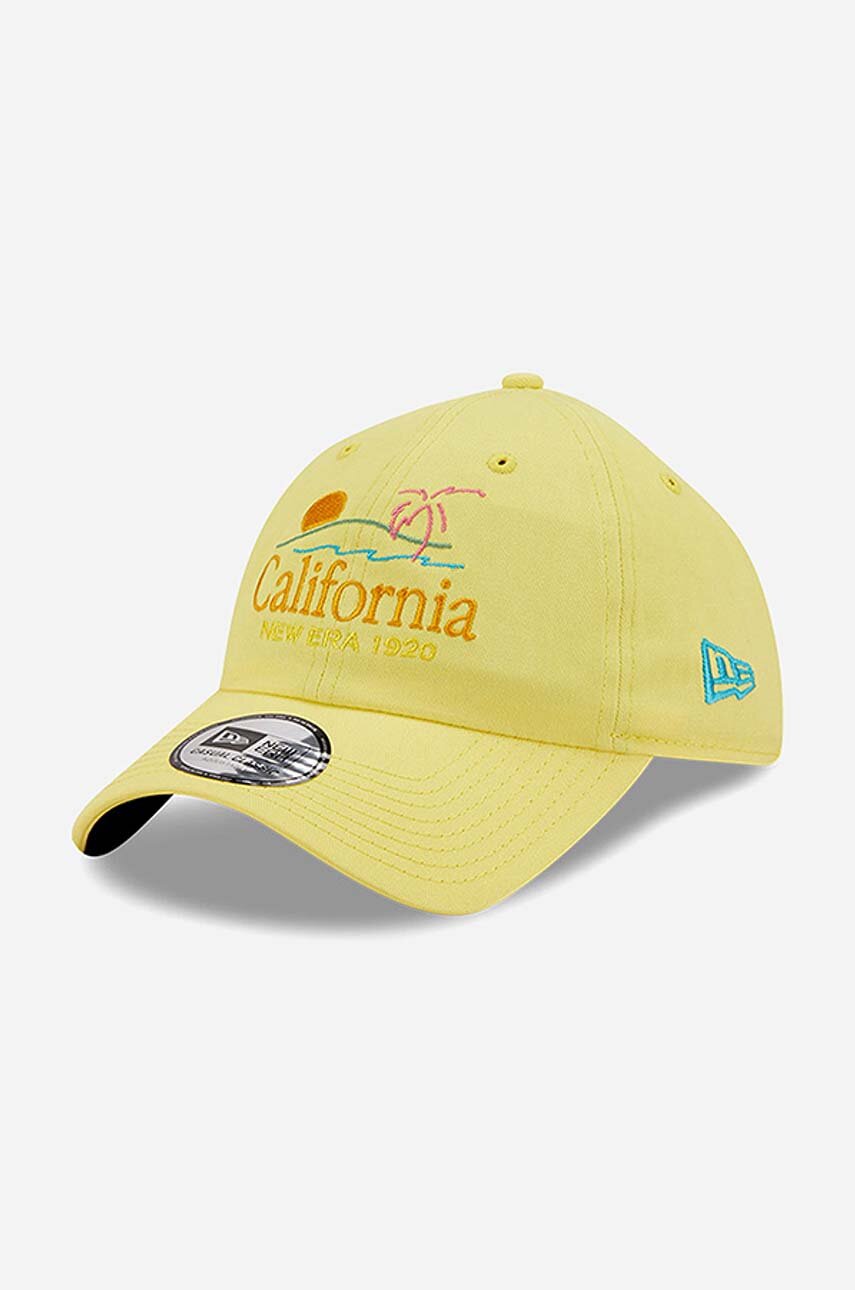 yellow New Era cotton baseball cap Script Cscl 920 Unisex