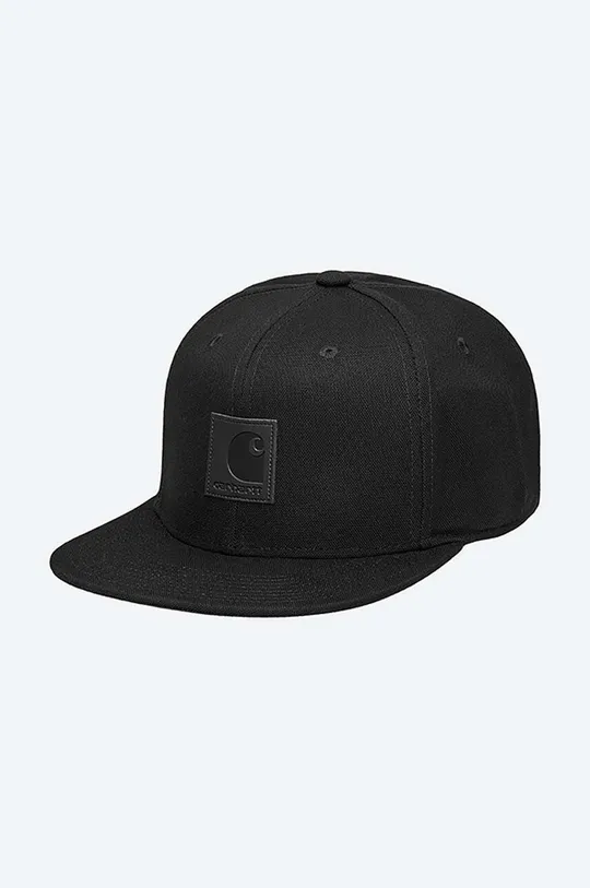 чёрный Хлопковая кепка Carhartt WIP Logo Unisex