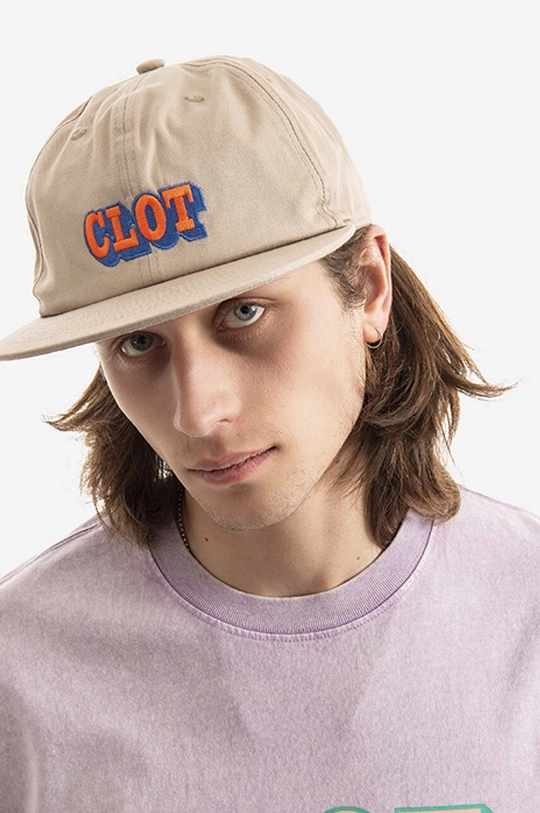 Хлопковая кепка CLOT Apparel Logo Dad Cap бежевый