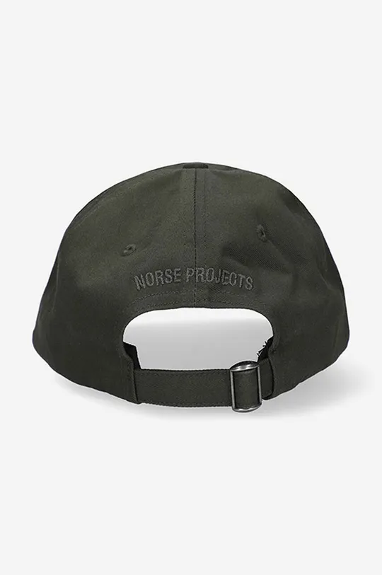 Norse Projects cotton baseball cap green