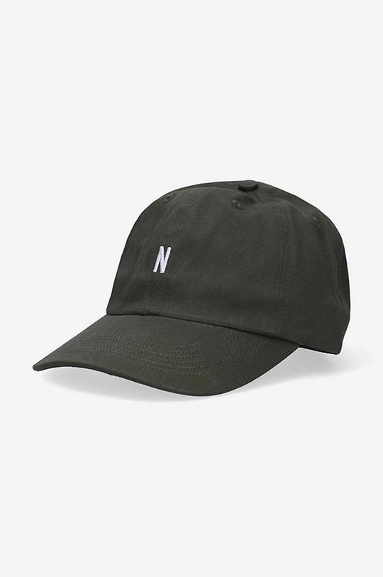 zelená Bavlněná baseballová čepice Norse Projects Twill Sports Cap Unisex