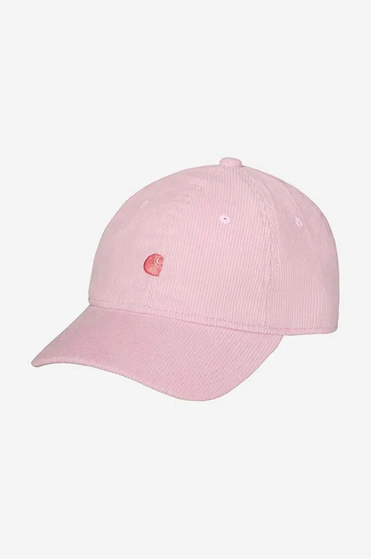 różowy Carhartt WIP czapka z daszkiem sztruksowa Unisex
