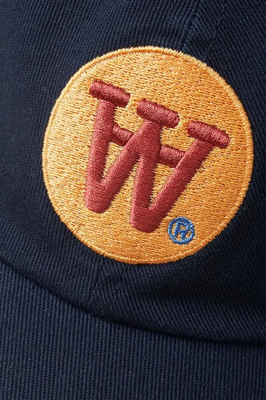 blu navy Wood Wood berretto da baseball in cotone Eli Badge
