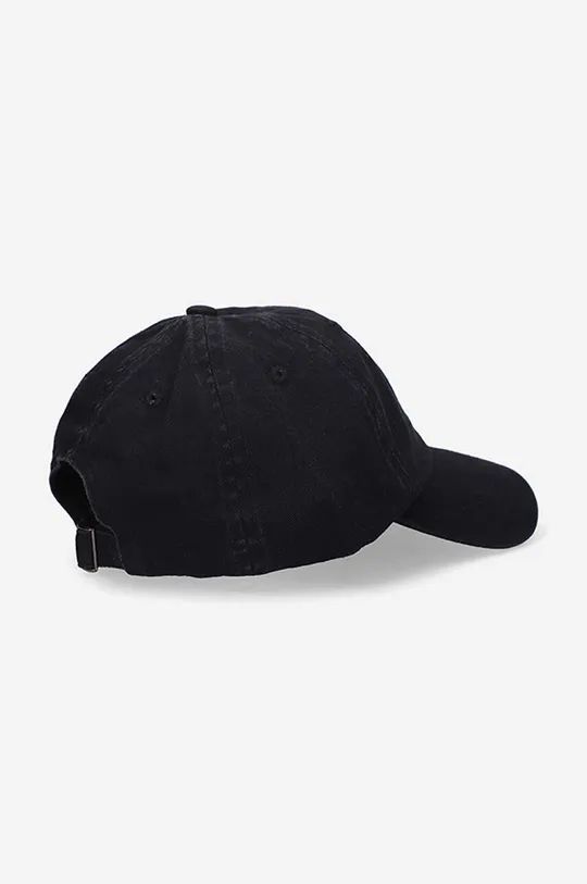 μαύρο Βαμβακερό καπέλο του μπέιζμπολ Wood Wood Eli Badge