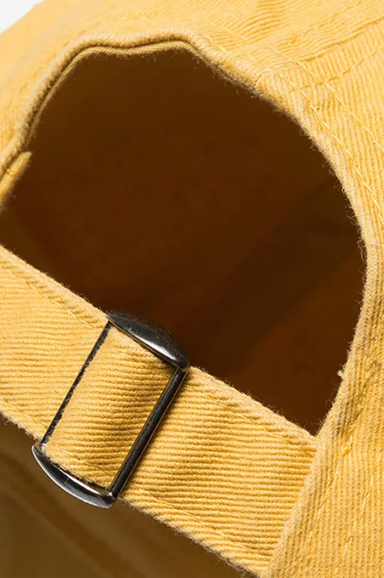 Βαμβακερό καπέλο του μπέιζμπολ Wood Wood Low Profile κίτρινο