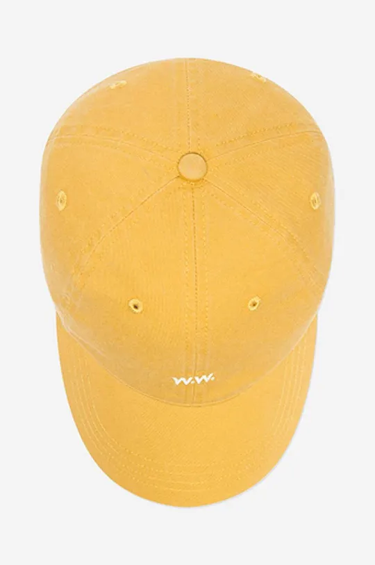 żółty Wood Wood czapka z daszkiem bawełniana Low profile twill cap