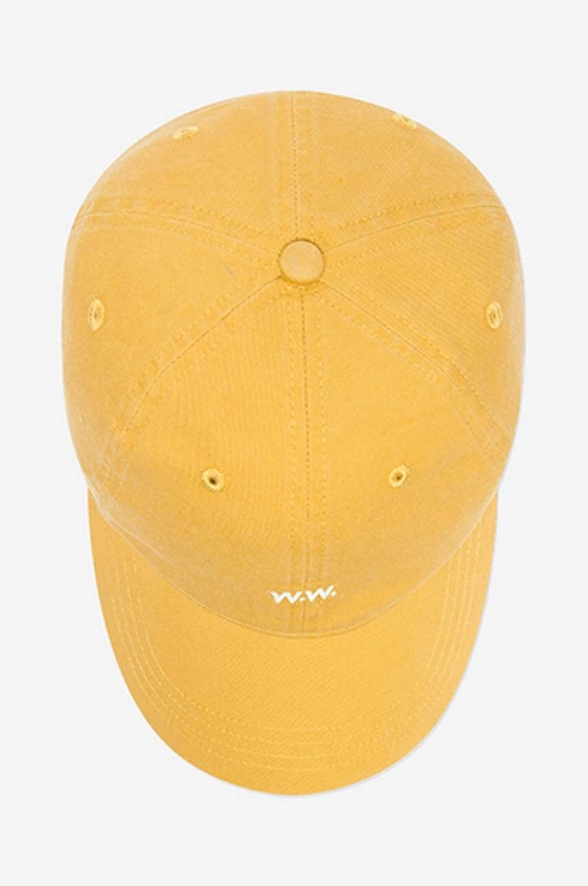 żółty Wood Wood czapka z daszkiem bawełniana Low profile twill cap