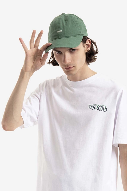 Wood Wood șapcă de baseball din bumbac Low profile twill cap verde