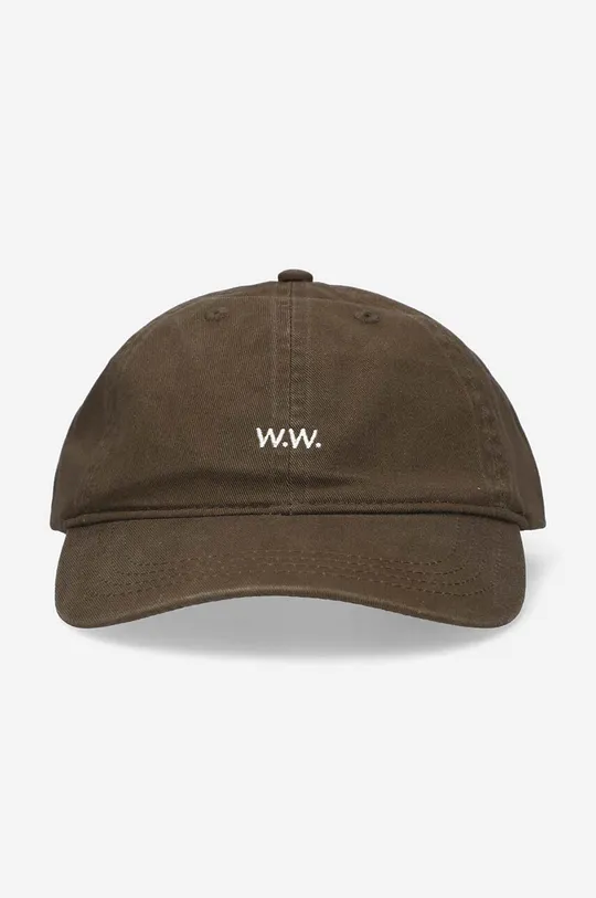 Памучна шапка с козирка Wood Wood Low profile twill cap