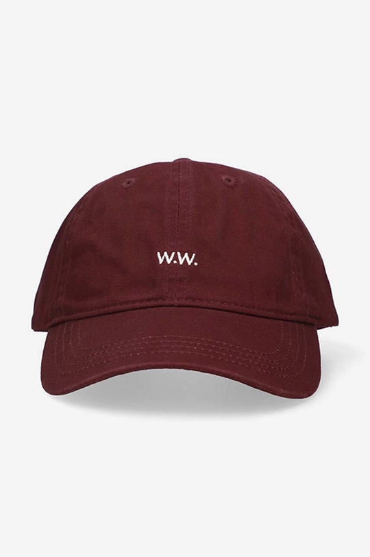 czerwony Wood Wood czapka z daszkiem bawełniana Low profile twill cap