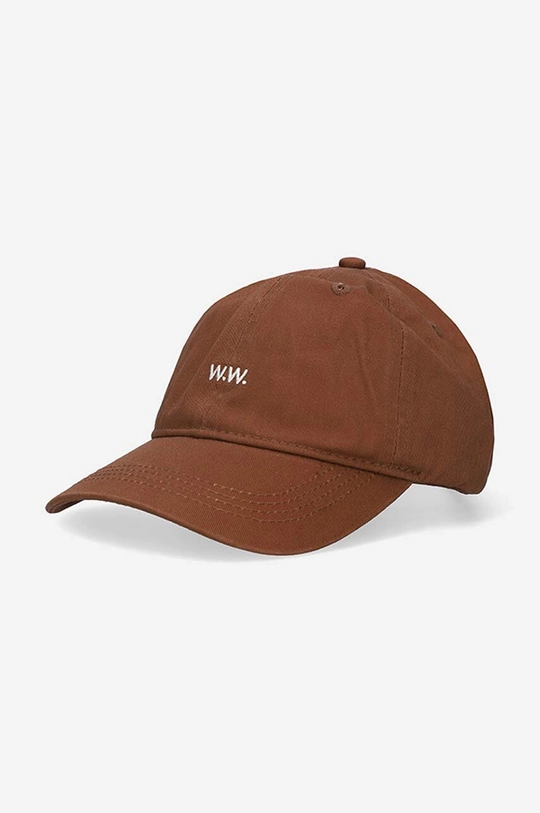 burgundské Bavlněná baseballová čepice Wood Wood Low Profile Twill Cap Unisex